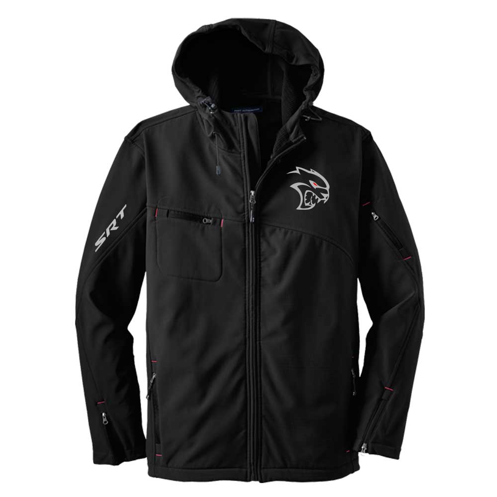 Mens Dodge® Hellcat Redeye Hooded Softshell Jacket - Black