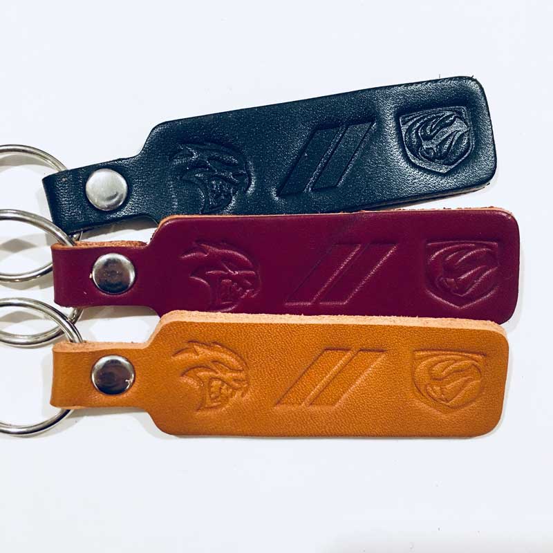 Keychain - Dodge SRT Hellcat and Viper Leather