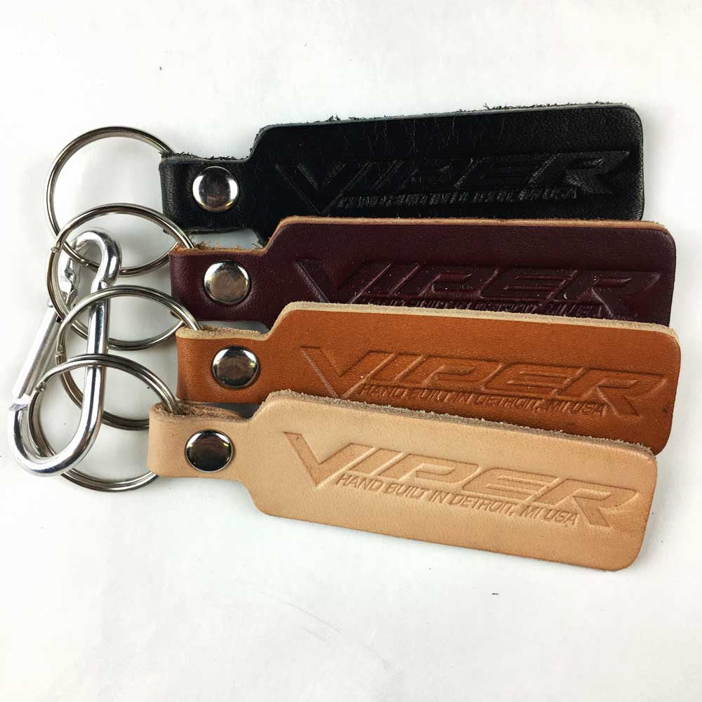 Keychain - Dodge Viper leather-Keychain-Detroit Shirt Company