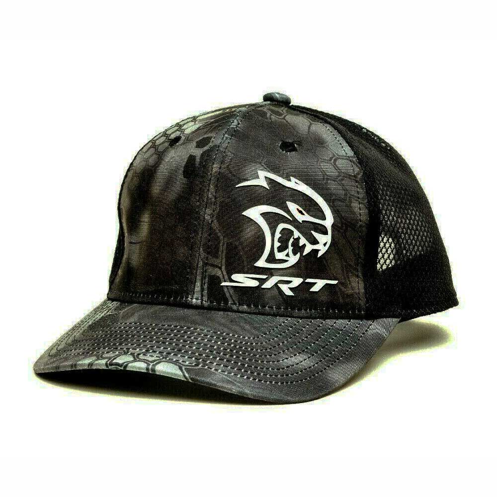 Hat - Dodge SRT Hellcat SnapBack Trucker (Kryptek Black Camo)