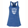 Ladies Relaxed Racerback Tank Top - Michigan Shield Marble Blue