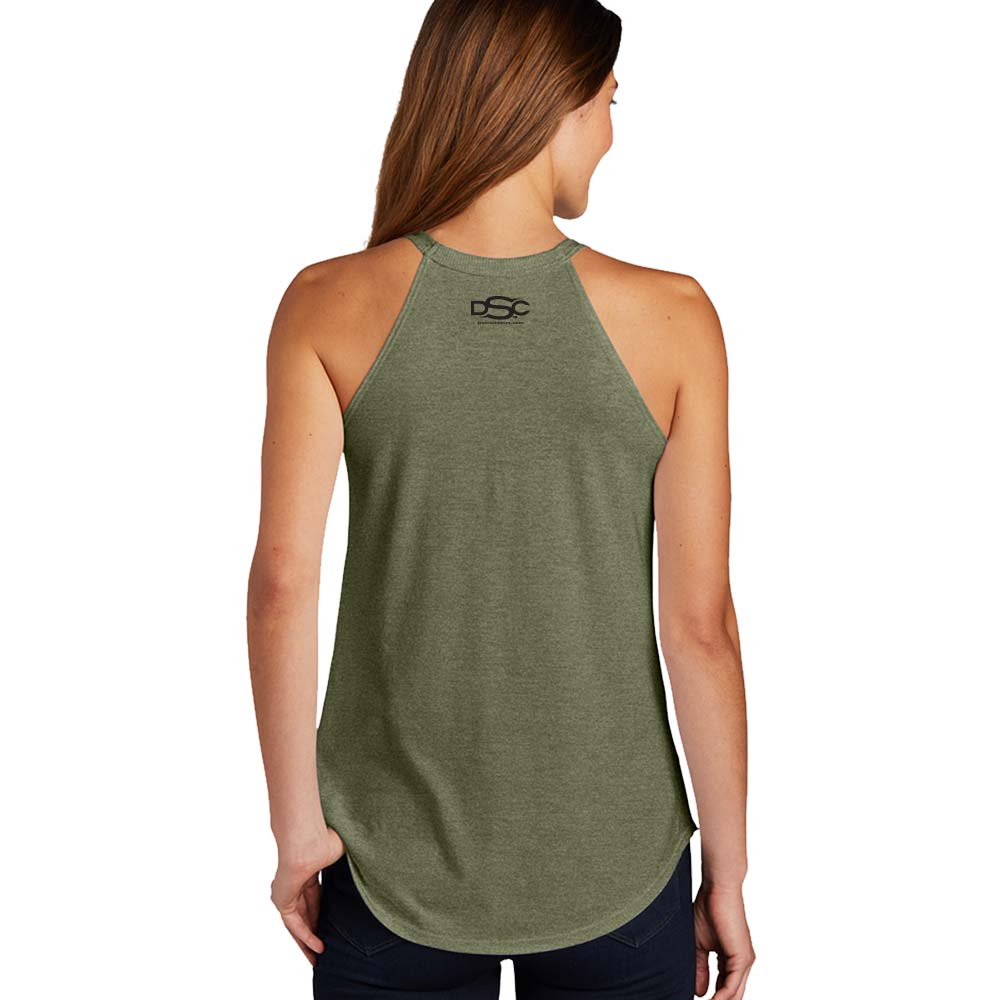 Ladies Jeep® Life Rocker Tank Top - Military Green Triblend