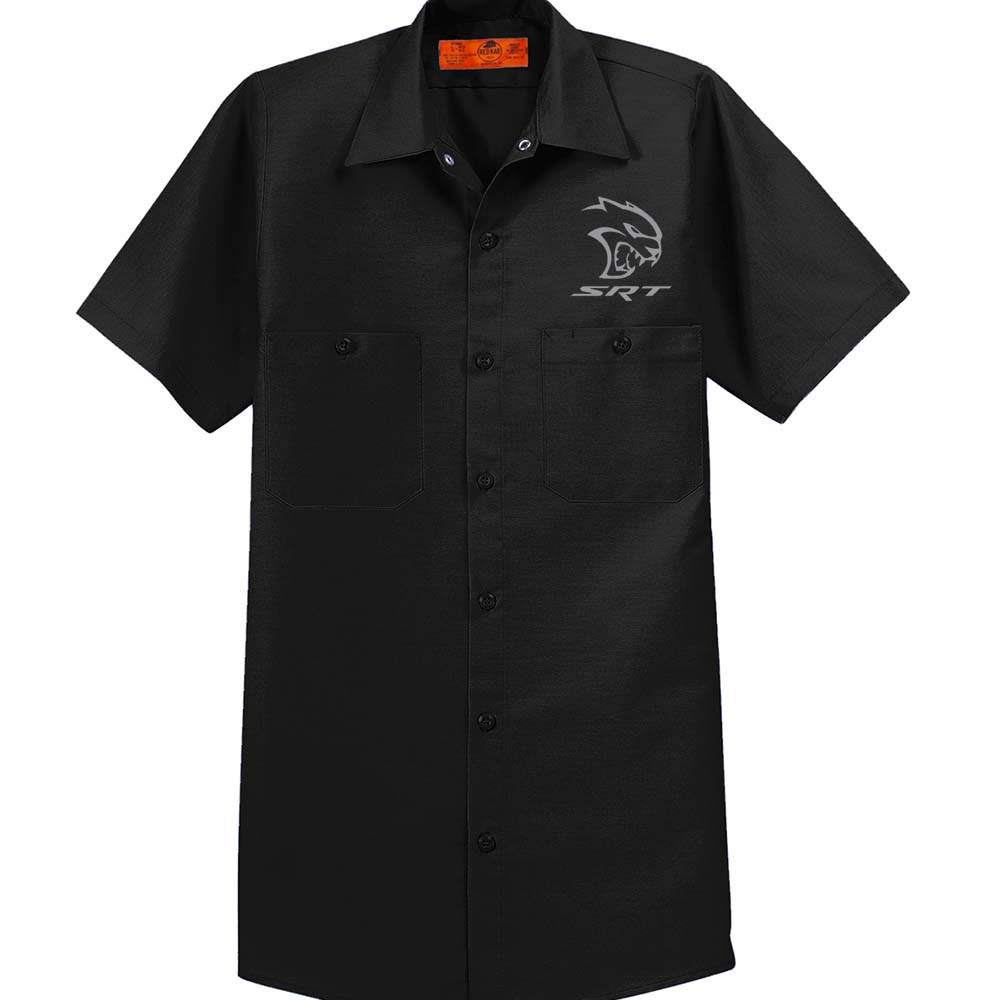 Mens Dodge SRT Hellcat Mechanic Shirt - Black