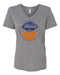 Ladies Relaxed V-neck Reel - Triblend Grey-Ladies-Detroit Shirt Company