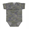 Baby Onesie - Detroit Stencil - Camo