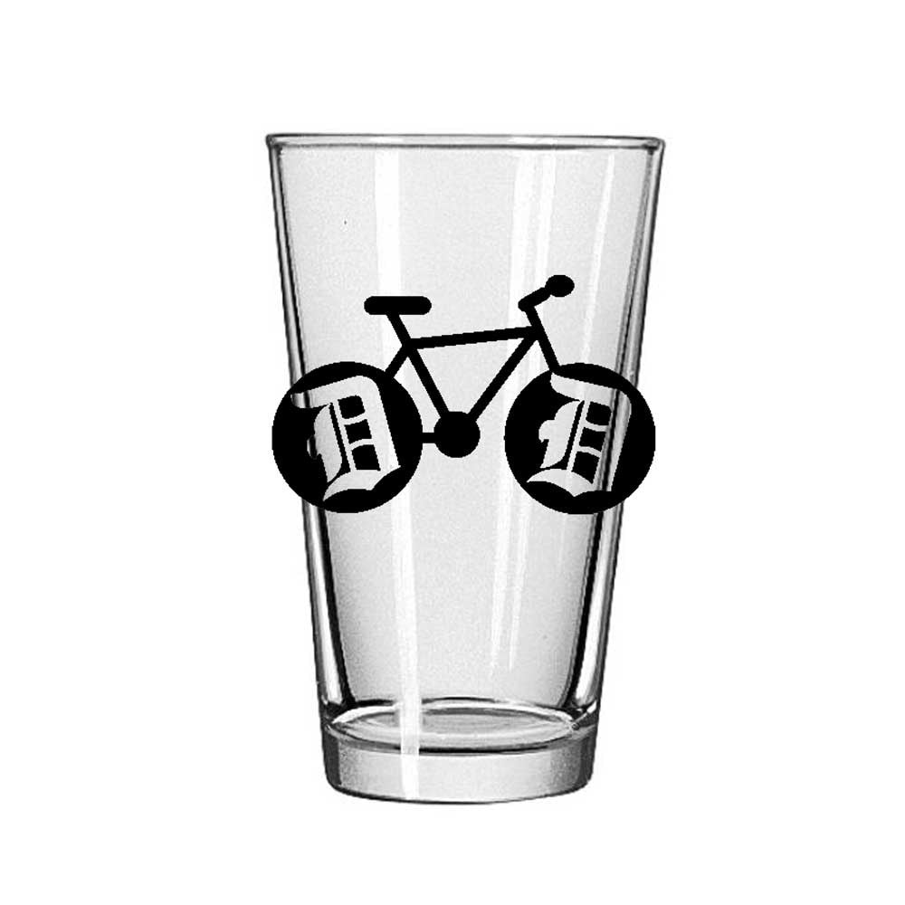 Pint Glass - Detroit Bike-Glassware-Detroit Shirt Company