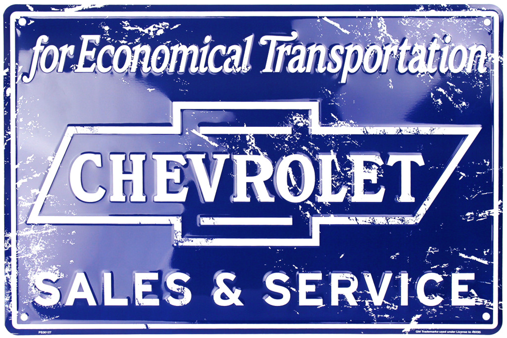 Metal Sign - Chevrolet Sales & Service