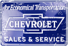 Metal Sign - Chevrolet Sales & Service