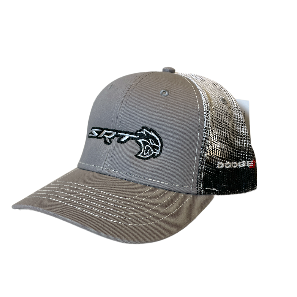 Hat - Dodge SRT Hellcat Gravel SnapBack Trucker - Black/Grey/White