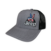 Hat - Jeep Wave USA Patch - Heather Grey/Black