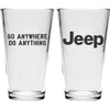 Pint Glass - Jeep Text - Go Anywhere. Do Anything. (Black)