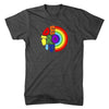 Unisex/Mens Detroit Rainbow T-shirt (Heather Black)