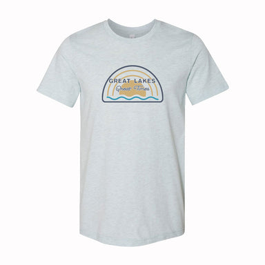 Mens Michigan Great Lakes Great Times T-shirt (Heather Ice Blue) - Detroit Shirt CompanyDetroit Shirt CompanyT-Shirts (Apparel)