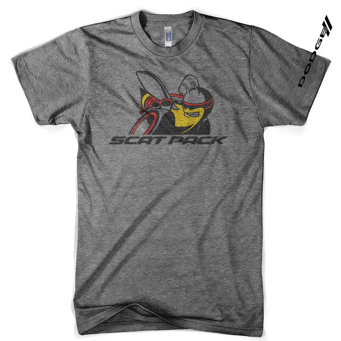 Mens Triblend Dodge Scat Pack T-shirt (Grey) - Detroit Shirt CompanyFCA - DodgeT-Shirts (Apparel)