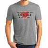 Mens Somebody in Detroit Loves Me T-shirt - Grey Triblend