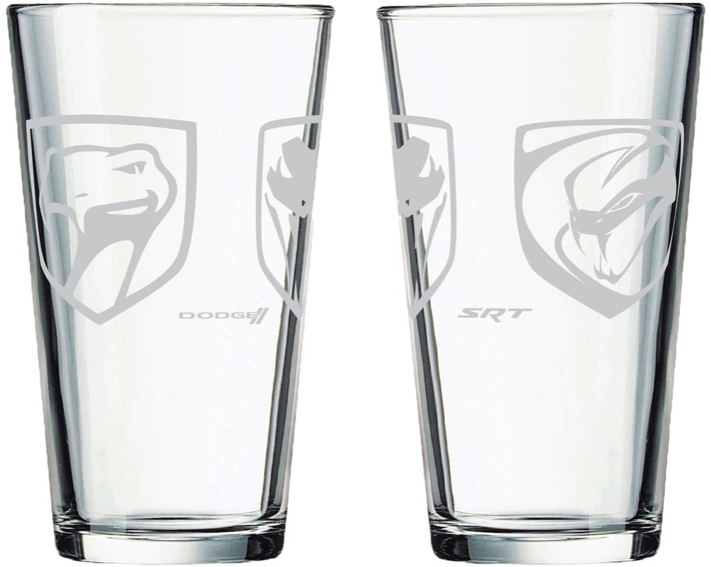 Pint Glass - Dodge SRT Viper Tri-Logo