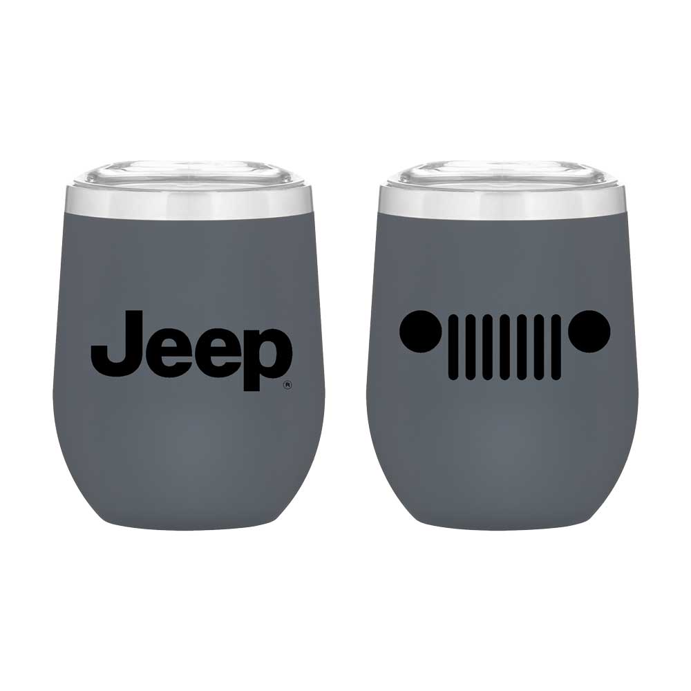 Jeep Insulated Wine Tumbler - Storm Grey Matte